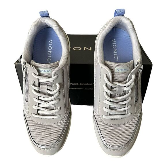 Vionic Cassis Light Grey Like New Women’s Supportive Active Shoes Sneakers 9M - Picture 3 of 9